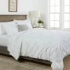 Deals ⭐ White Pinched Pleat Comforter Set (Full/Queen) 3pc - Threshold™ 👏
