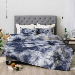 Budget ⌛ Amy Sia Tie Dye 3 Navy Duvet Set - Deny Designs ⭐