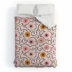 Brand new ⌛ Floral Holli Zollinger Suzani Duvet Cover Set Pink - Deny Designs ✨ -Bedding Sets & Collections Sales Shop unnamed file 11699