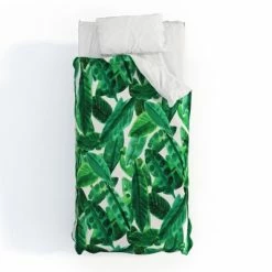 Hot Sale 🤩 Palm Amy Sia Duvet Cover Set Green - Deny Designs 👍 -Bedding Sets & Collections Sales Shop unnamed file 11718