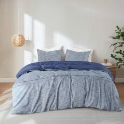 Cheap 👍 Reese Organic Cotton Oversized Duvet Set - Clean Spaces Indigo 👏 -Bedding Sets & Collections Sales Shop unnamed file 11774