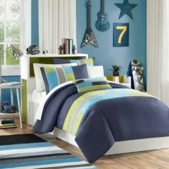 Deals 👏 Mi Zone Maverick Twin/Twin Extra Long 3pc Duvet Cover Set Navy ⭐