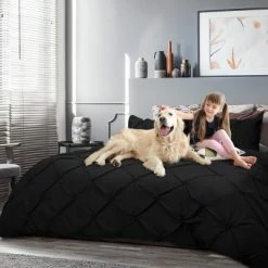 Flash Sale 🔥 3 Pieces Pinch Pintuck Duvet Cover Pillowcase Bedding Set - PiccoCasa 🧨 -Bedding Sets & Collections Sales Shop unnamed file 11810