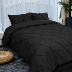 Flash Sale 🔥 3 Pieces Pinch Pintuck Duvet Cover Pillowcase Bedding Set - PiccoCasa 🧨 -Bedding Sets & Collections Sales Shop unnamed file 11811