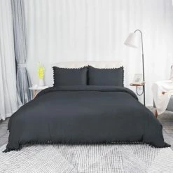 Budget 🌟 3 Pcs Polyester Soft with Pompons Bedding Sets - PiccoCasa ✔️ -Bedding Sets & Collections Sales Shop unnamed file 11817