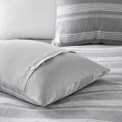 Buy 🎉 Ansley Striped Organic Cotton Yarn Dyed Duvet Set - Clean Spaces Indigo 🔔 -Bedding Sets & Collections Sales Shop unnamed file 11833