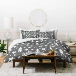 Best Sale 🌟 Heather Dutton Wish Upon A Star Gray Duvet Cover Set Gray - Deny Designs ❤️