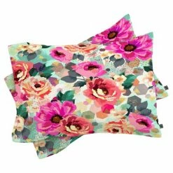 Best Sale 💯 Marta Barragan Camarasa Abstract Geometrical Flowers Duvet Cover Set - Deny Designs Pink 🌟 -Bedding Sets & Collections Sales Shop unnamed file 11887