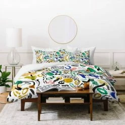 Outlet ✨ Marta Barragan Camarasa Brushstrokes Art Duvet Set - Deny Designs Multicolored 🧨