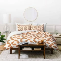 Top 10 π₯ Little Arrow Design Co Ginkgo Leaves Duvet Set - Deny Designs Orange βοΈ