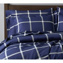 Promo 🧨 Printed Windowpane Duvet Cover Set - Truly Soft White/gray 💯