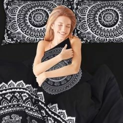 Buy 😍 5 Pcs Polyester Bohemian Bedding Sets Queen Black - PiccoCasa 🎉 -Bedding Sets & Collections Sales Shop unnamed file 11968