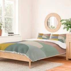 Deals 🔥 Colour Poems Contemporary Color Block Duvet Set - Deny Designs Multicolor 🔔