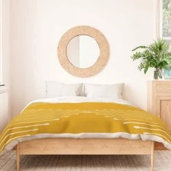 Outlet 🔔 Summer Sun Home Art Geo Duvet Set - Deny Designs Yellow 🔔 -Bedding Sets & Collections Sales Shop unnamed file 12111