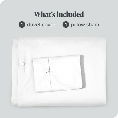 Brand new π 400 Thread Count Organic Cotton Percale Duvet Cover and Sham Set by Bare Home π₯ 4 Brand new π 400 Thread Count Organic Cotton Percale Duvet Cover and Sham Set by Bare Home π₯ - Image 4