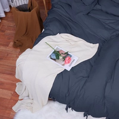 Brand new 𧨠3 Pieces Washed Microfiber Polyester Comforter Duvet Cover Bedding Set - PiccoCasa π 7 Brand new 𧨠3 Pieces Washed Microfiber Polyester Comforter Duvet Cover Bedding Set - PiccoCasa π - Image 7