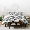 Cheap 👍 Julia Da Rocha The Leaves Duvet Set - Deny Designs Black/white 🛒