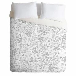 Brand new 👏 Iveta Abolina Camellia Garden Duvet Set Gray - Deny Designs 👏 -Bedding Sets & Collections Sales Shop unnamed file 12247