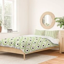 Best reviews of 🎉 Geometric Caroline Okun Yarmouth Duvet Cover Set Green - Deny Designs 😀