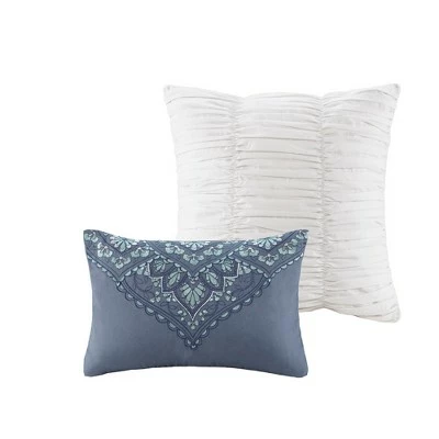 Flash Sale π Urban Habitat Blue Emily Reversible Cotton Duvet Cover Set 7pc π 4 Flash Sale π Urban Habitat Blue Emily Reversible Cotton Duvet Cover Set 7pc π - Image 4