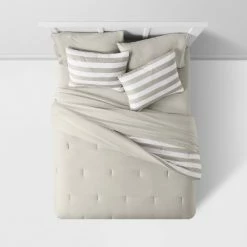 Brand new 🎉 Light Gray Stripe Print Comforter Set with Gray Sheets - Room Essentials™ ❤️ -Bedding Sets & Collections Sales Shop unnamed file 1238