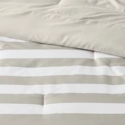 Brand new 🎉 Light Gray Stripe Print Comforter Set with Gray Sheets - Room Essentials™ ❤️ -Bedding Sets & Collections Sales Shop unnamed file 1239