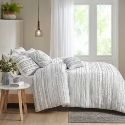Budget 🔔 Urban Habitat Jordan Cotton Clip Jacquard 5pc Duvet Set Gray 🤩 -Bedding Sets & Collections Sales Shop unnamed file 12396