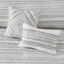 Budget 🔔 Urban Habitat Jordan Cotton Clip Jacquard 5pc Duvet Set Gray 🤩 -Bedding Sets & Collections Sales Shop unnamed file 12403