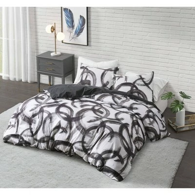 Deals π CosmoLiving By Cosmopolitan Anaya Cotton Printed 3pc Duvet Set Black/white π 1 Deals π CosmoLiving By Cosmopolitan Anaya Cotton Printed 3pc Duvet Set Black/white π