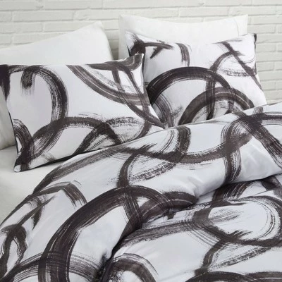 Deals π CosmoLiving By Cosmopolitan Anaya Cotton Printed 3pc Duvet Set Black/white π 3 Deals π CosmoLiving By Cosmopolitan Anaya Cotton Printed 3pc Duvet Set Black/white π - Image 3