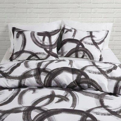 Deals π CosmoLiving By Cosmopolitan Anaya Cotton Printed 3pc Duvet Set Black/white π 4 Deals π CosmoLiving By Cosmopolitan Anaya Cotton Printed 3pc Duvet Set Black/white π - Image 4