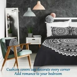 Buy ✔️ 5 Pcs Polyester Bohemian Bedding Sets King Black - PiccoCasa ⌛ -Bedding Sets & Collections Sales Shop unnamed file 12484