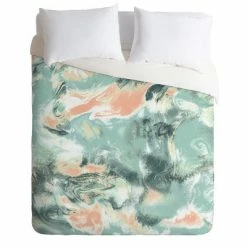 Best Pirce 🤩 Green Jacqueline Maldonado Marble Mist Duvet Cover - Deny Designs 😍 -Bedding Sets & Collections Sales Shop unnamed file 12495
