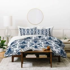 Hot Sale π€© Heather Dutton Geometric Mythos Oceanic Duvet Set - Deny Designs β