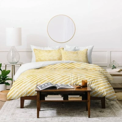 Wholesale π Little Arrow Design Co Stripes Diagonal Duvet Set Yellow - Deny Designs π 1 Wholesale π Little Arrow Design Co Stripes Diagonal Duvet Set Yellow - Deny Designs π