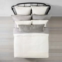 Wholesale 🛒 Hearth & Hand With Magnolia Tonal Cream Embroidered on Bottom Comforter and Pillow Collection - Hearth & Hand™ with Magnolia 🎉