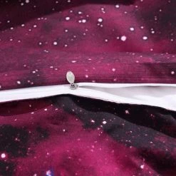 Hot Sale ❤️ 4 Pcs Queen Polyester Galaxy Sky Cosmos Night Pattern 3D Printed Bedding Sets Red - PiccoCasa 👍 -Bedding Sets & Collections Sales Shop unnamed file 12850