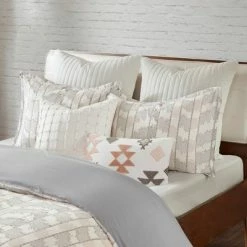 Promo 🎉 Ink+Ivy King/California King Suri Cotton Jacquard Duvet Cover Set - Gray/Blush 🤩 -Bedding Sets & Collections Sales Shop unnamed file 12875