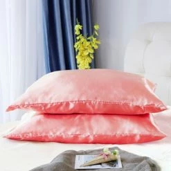Promo ✔️ 3 Pcs Polyester Satin Silk Solid Bedding Sets King Pink - PiccoCasa 🎉 -Bedding Sets & Collections Sales Shop unnamed file 12883