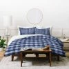 Budget ⌛ Full/Queen Imlada Huaradit Gingham Duvet Set Navy - Deny Designs 🔔