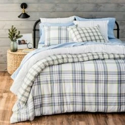 Cheapest 💯 Merrick Printed Flannel Duvet Cover Set - Martha Stewart 👍