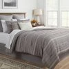 Best Sale ❤️ Cedarbrook Chambray Matelasse Stripe Comforter & Sheet Bedding Set Gray - Threshold™ 🔔