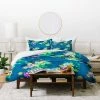 Wholesale 🧨 Full/Queen Floral Bel Lefosse Design Jardin Duvet Cover Set Blue - Deny Designs ✔️