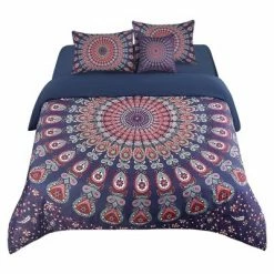Best Sale 😍 5 Pcs Polyester Bohemian Bedding Sets King Red - PiccoCasa 🎉