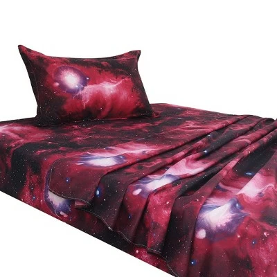Coupon π 3 Pcs Polyester Galaxy Sky Cosmos Night Bedding Sets Twin Red - PiccoCasa β 1 Coupon π 3 Pcs Polyester Galaxy Sky Cosmos Night Bedding Sets Twin Red - PiccoCasa β