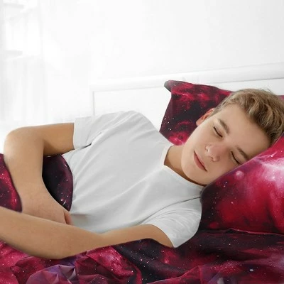 Coupon π 3 Pcs Polyester Galaxy Sky Cosmos Night Bedding Sets Twin Red - PiccoCasa β 5 Coupon π 3 Pcs Polyester Galaxy Sky Cosmos Night Bedding Sets Twin Red - PiccoCasa β - Image 5