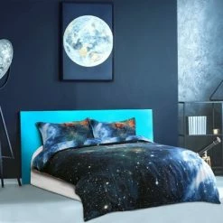Promo ✔️ 3 Pcs Polyester Galaxy Sky Cosmos Night Bedding Sets Queen Multicolor - PiccoCasa 🎁 -Bedding Sets & Collections Sales Shop unnamed file 12972