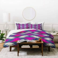 Promo 🛒 Pink Holli Zollinger Diamond Kilim Duvet Cover Set (King) - Deny Designs 🔥