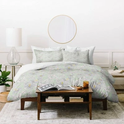 Deals π Full/Queen Hello Sayang Dreamy Hibiscus Duvet Set Green - Deny Designs β 1 Deals π Full/Queen Hello Sayang Dreamy Hibiscus Duvet Set Green - Deny Designs β