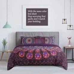 Hot Sale 🎁 5 Pcs Polyester Bohemian Bedding Sets Queen Purple - PiccoCasa 🧨 -Bedding Sets & Collections Sales Shop unnamed file 12994